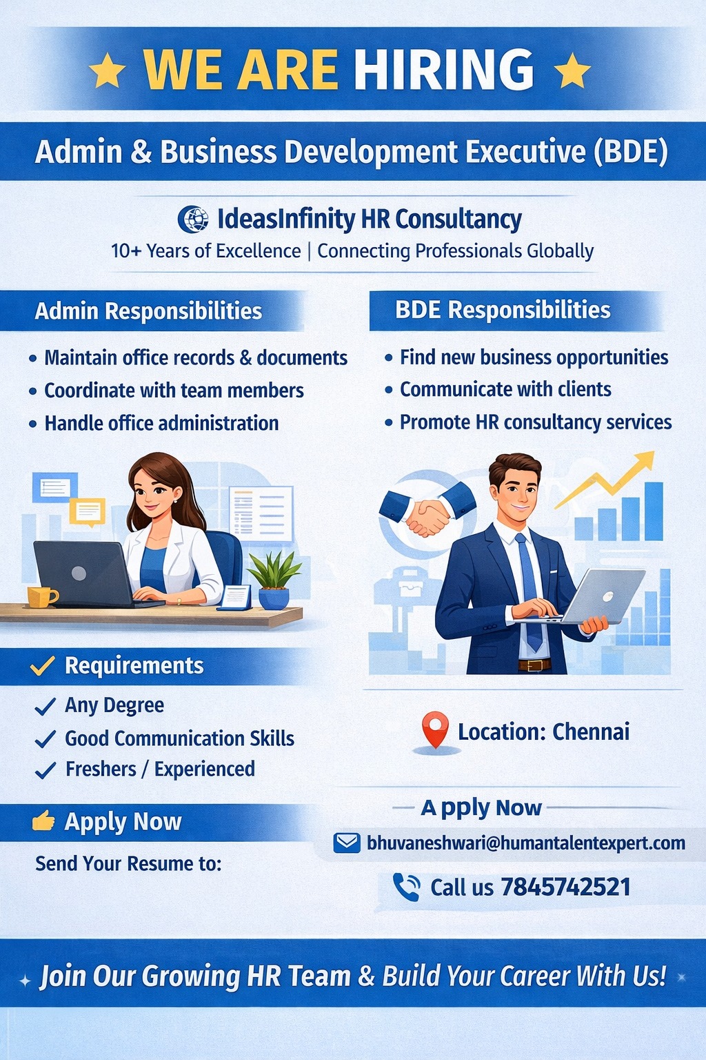 Business development executive & Admin