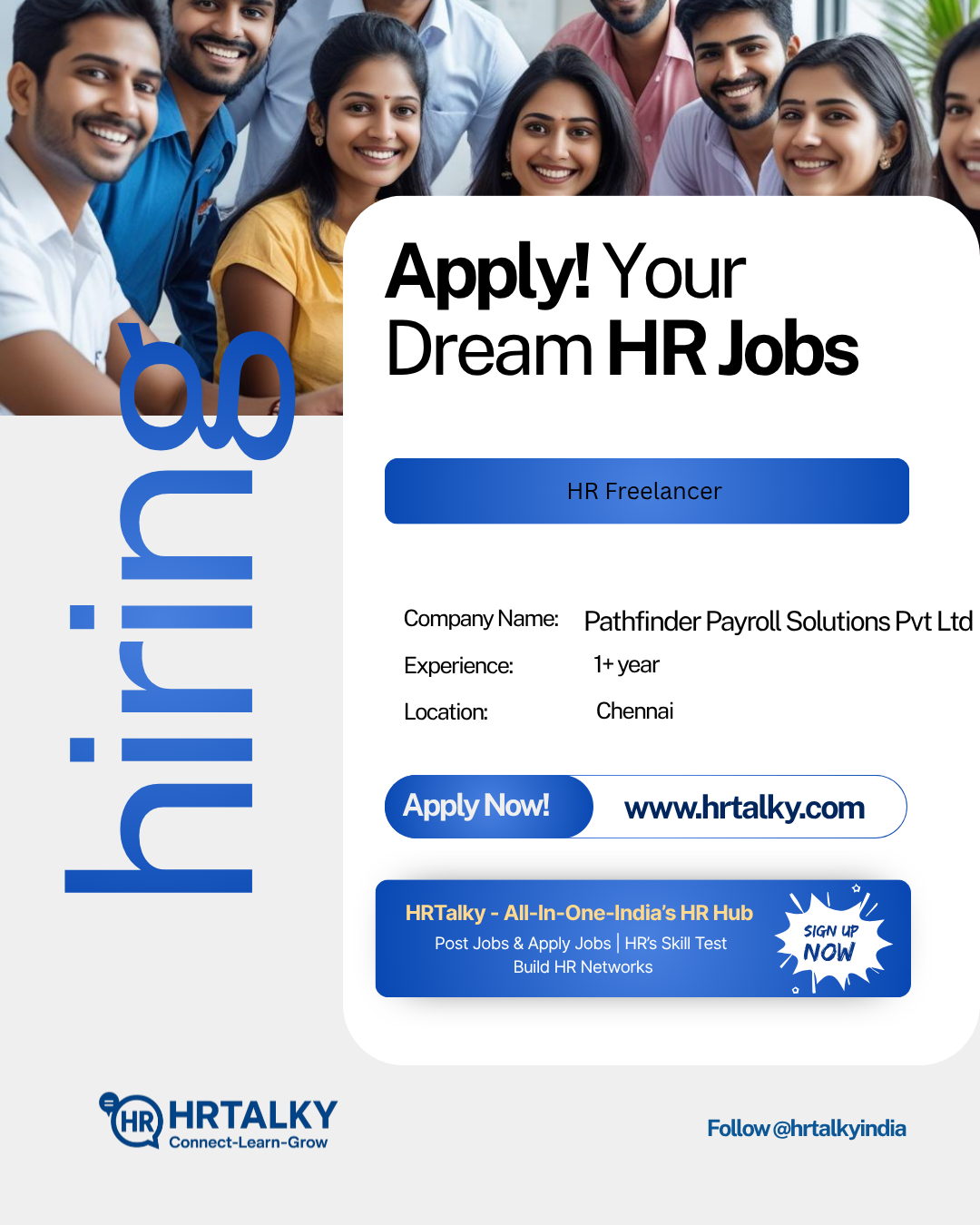 HR Freelancer Job in chennai | Pathfinder Payroll Solutions Pvt Ltd | Apply on HRTalky.com