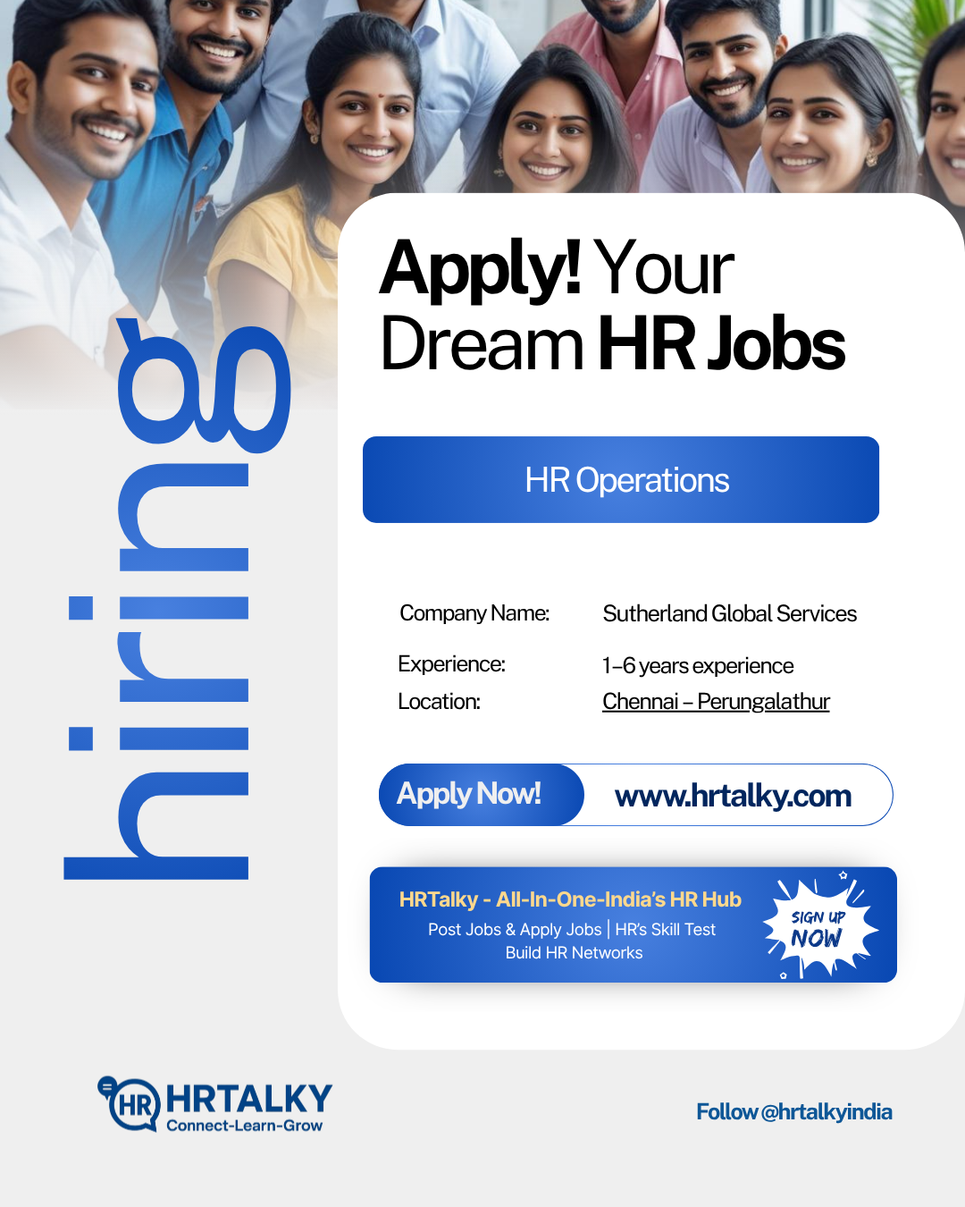Talent Acquisition Specialist | Sutherland Global Services | Apply on HRTalky.com