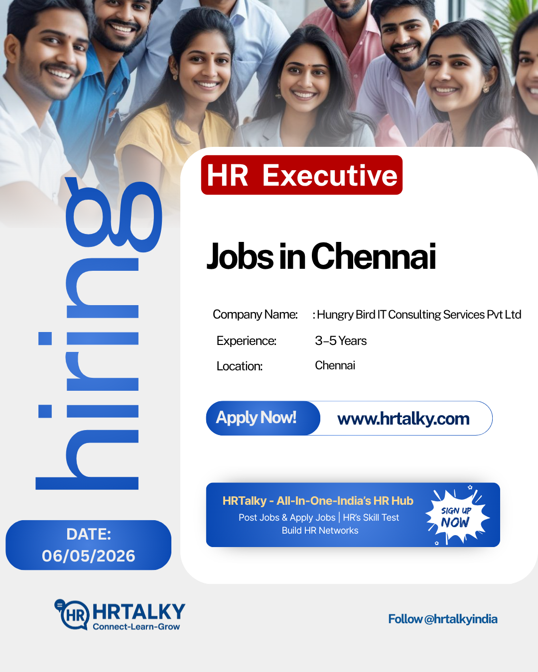 HR Recruiter Job in Chennai |: Hungry Bird IT Consulting Services Pvt Ltd| Apply on HRTalky.com