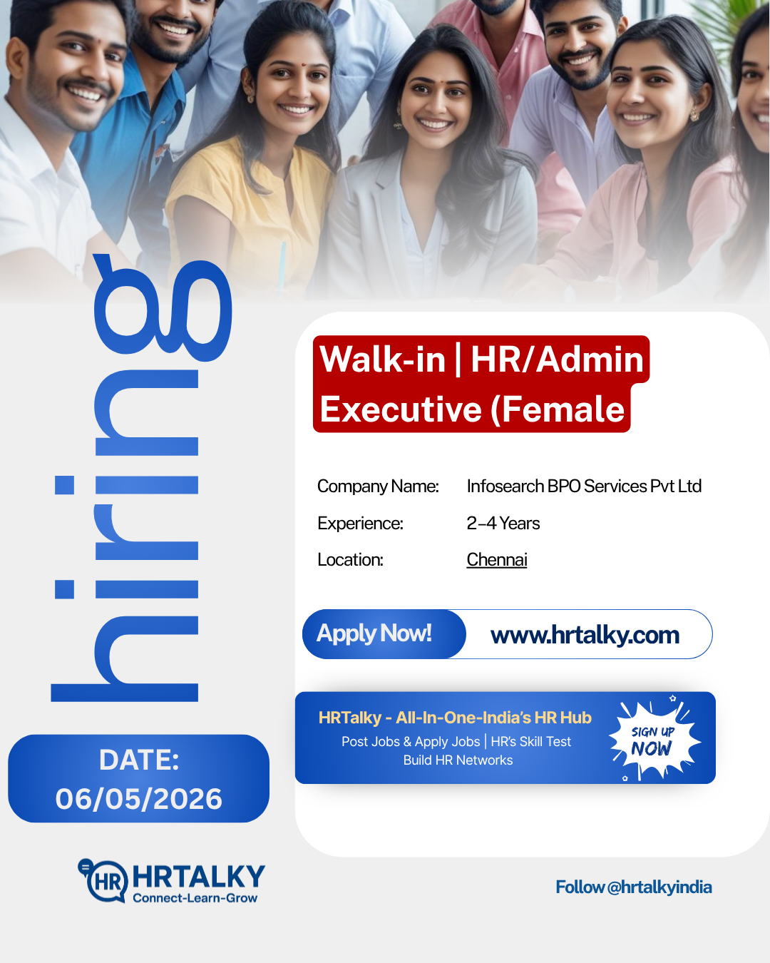 HR Recruiter Job in Chennai | Infosearch BPO Services Pvt Ltd | Apply on HRTalky.com