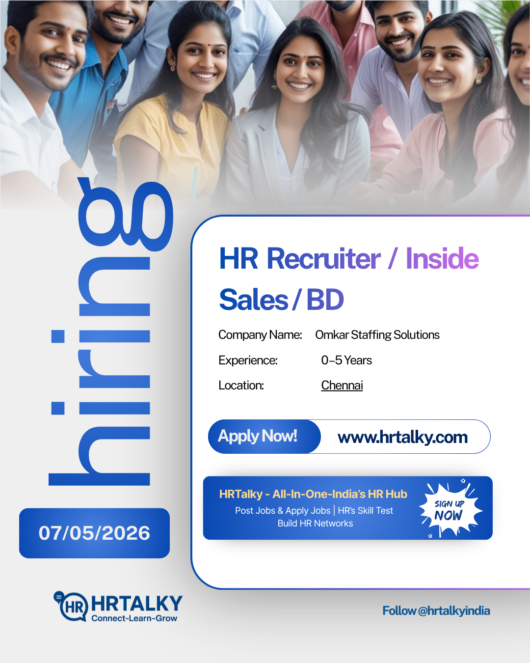 HR Recruiter / Inside Sales / BD